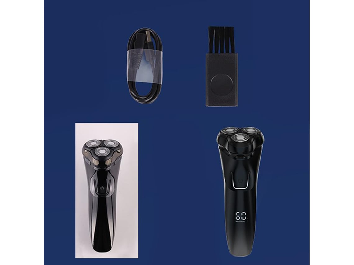 Afeitadora Eléctrica Inalámbrica Para Hombres Con 3 Cabezas Rotatorias, Recargable, Seca Y Húmeda, Cortadora Impermeable