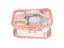 Neceser De Viaje Impermeable De Pvc Transparente Con Cremallera Suave Y Asa Reforzada.