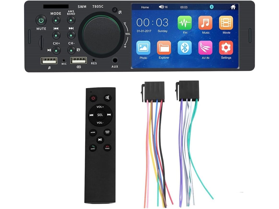 Autorradio De 4,1 Pulgadas Con Pantalla Táctil, Bluetooth Y Sistema Manos Libres.