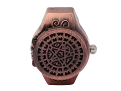Reloj De Pulsera Vintage De Cuarzo Para Hombre Con Caja Abatible - Rojo