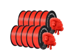 Filamento de impresión 3D, PLA ecológico, bobina de 1 kg, color rojo