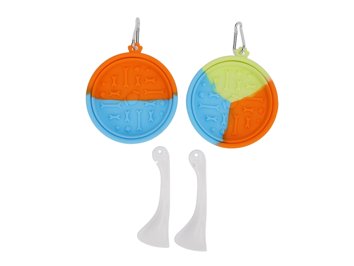 2 Comederos Portátiles Plegables De Silicona Para Perros, Ideales Para Viajes, Camping Y Actividades Al Aire Libre.