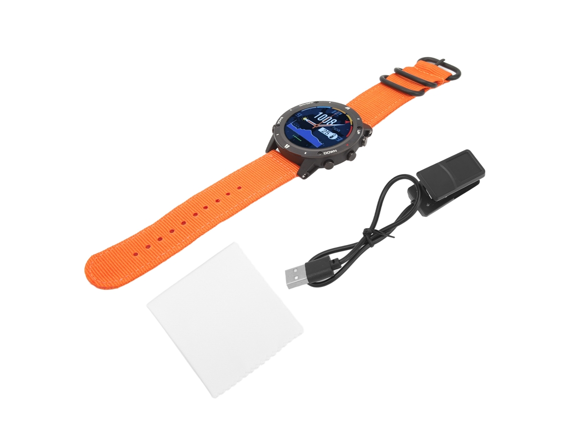 Reloj deportivo inteligente para correr y nadar, clasificación IP68, 1,28'', naranja