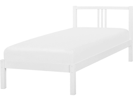 BELIANI Vannes Cama individual minimalista y elegante de pino blanco 97x209x80