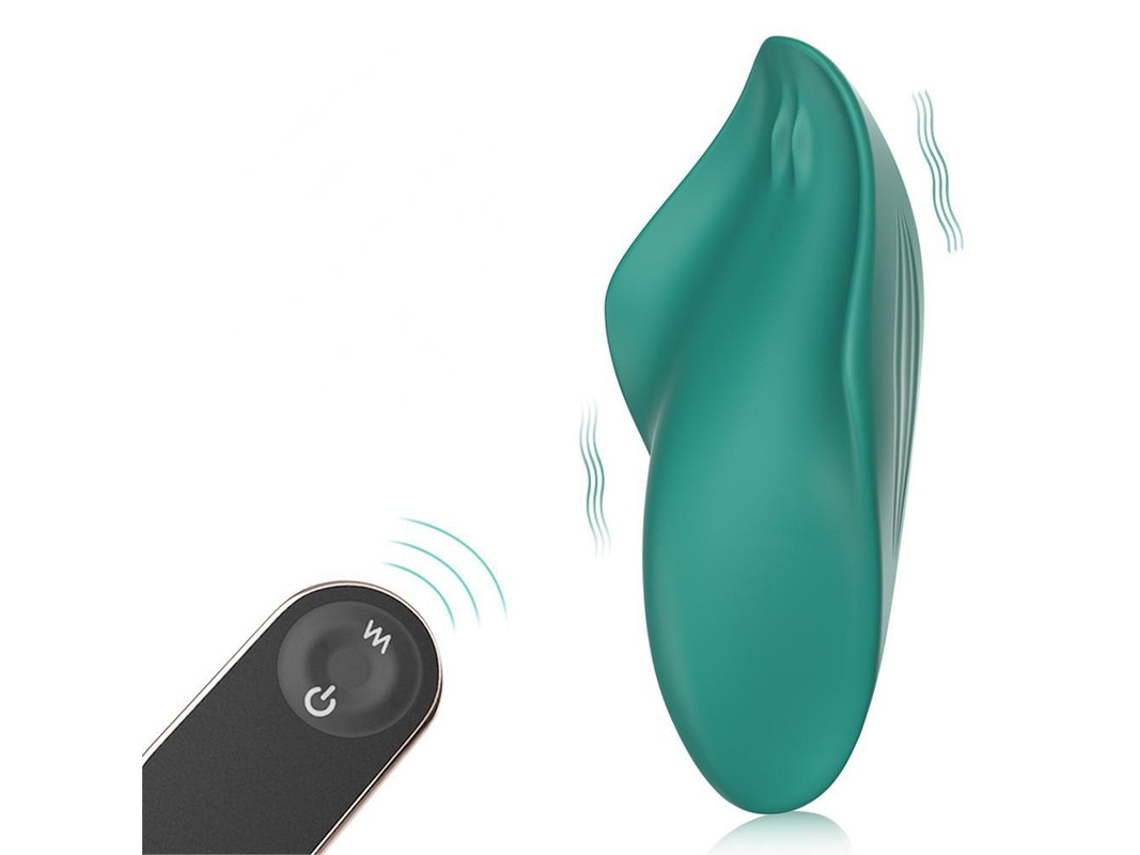 Vibrador portátil con control remoto con 9 vibraciones para mujer (verde) YIZHOOD