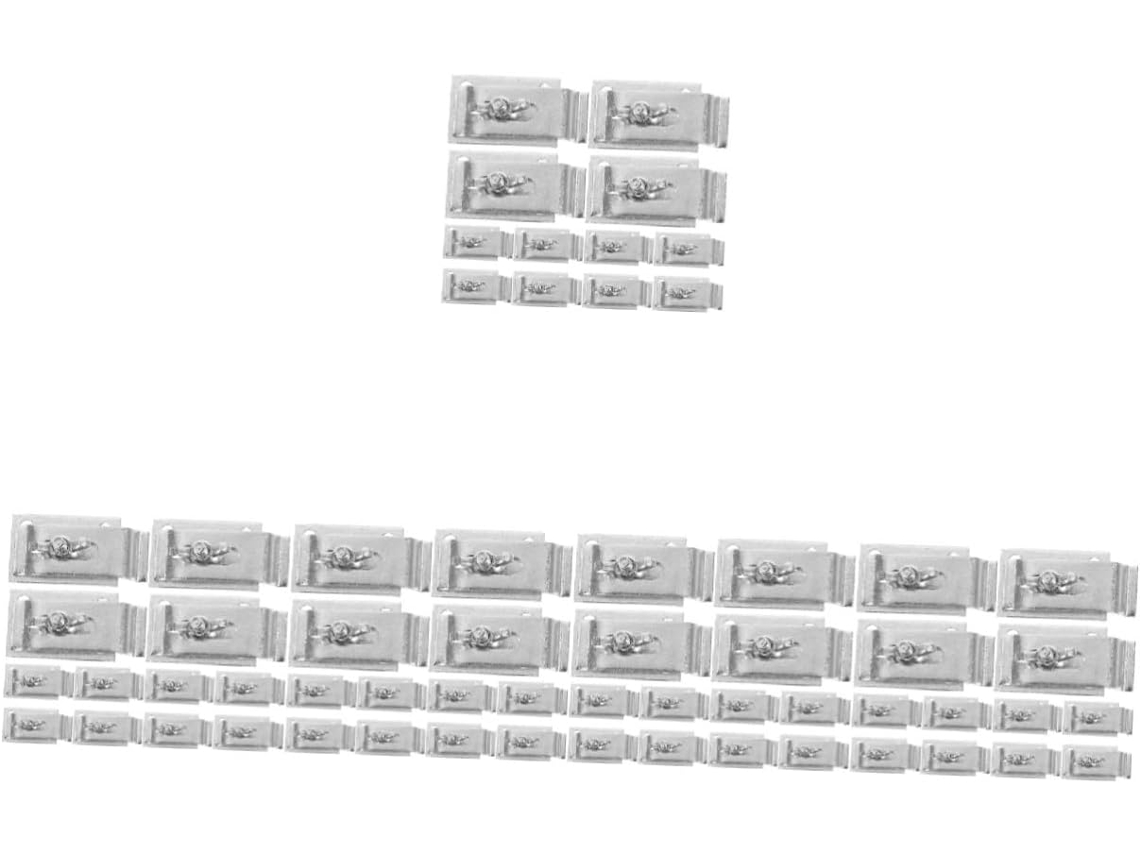 Juego de 60 clips de soporte para lavabo de baño, accesorios de instalación, clips Gokoco