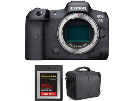 Kit Cámara CANON EOS R5 + SanDisk 512 GB + Bolsa (Full-Frame)