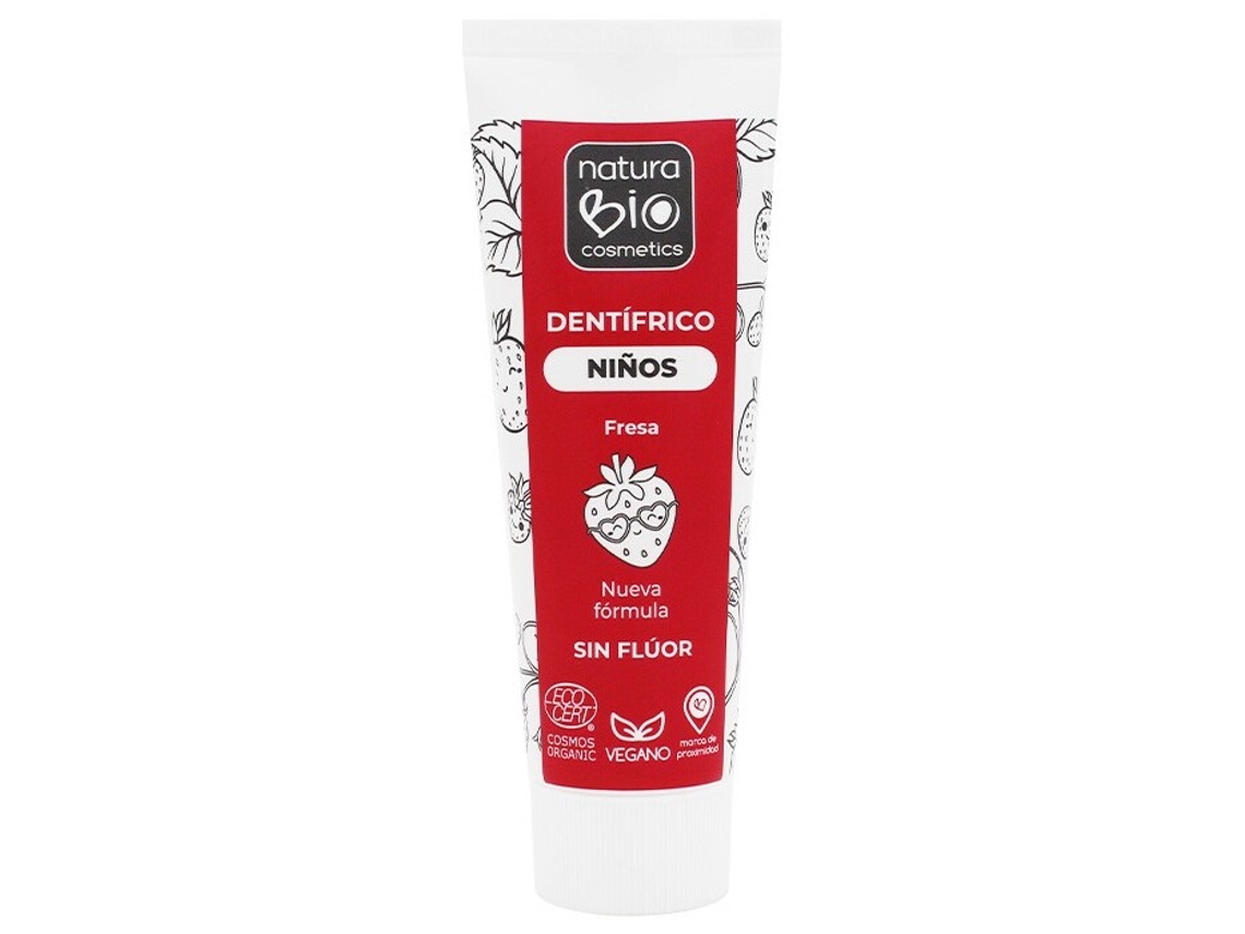 Pasta de dientes infantil Fresa 75 ml Naturabio Cosmetics