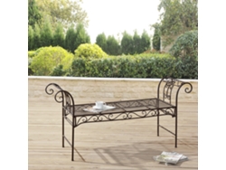 Banco de Exterior [EN.CASA] (Metal - Marrón - 70x147x46 cm)