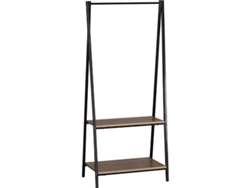 Estantería con 2 compartimentos y percha metálica, 151×64×40 cm VENPRODIN