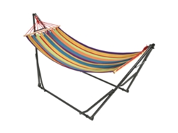 VPMKP - Hamaca plegable Outsunny con soporte metálico, 1 persona, carga hasta 120 kg