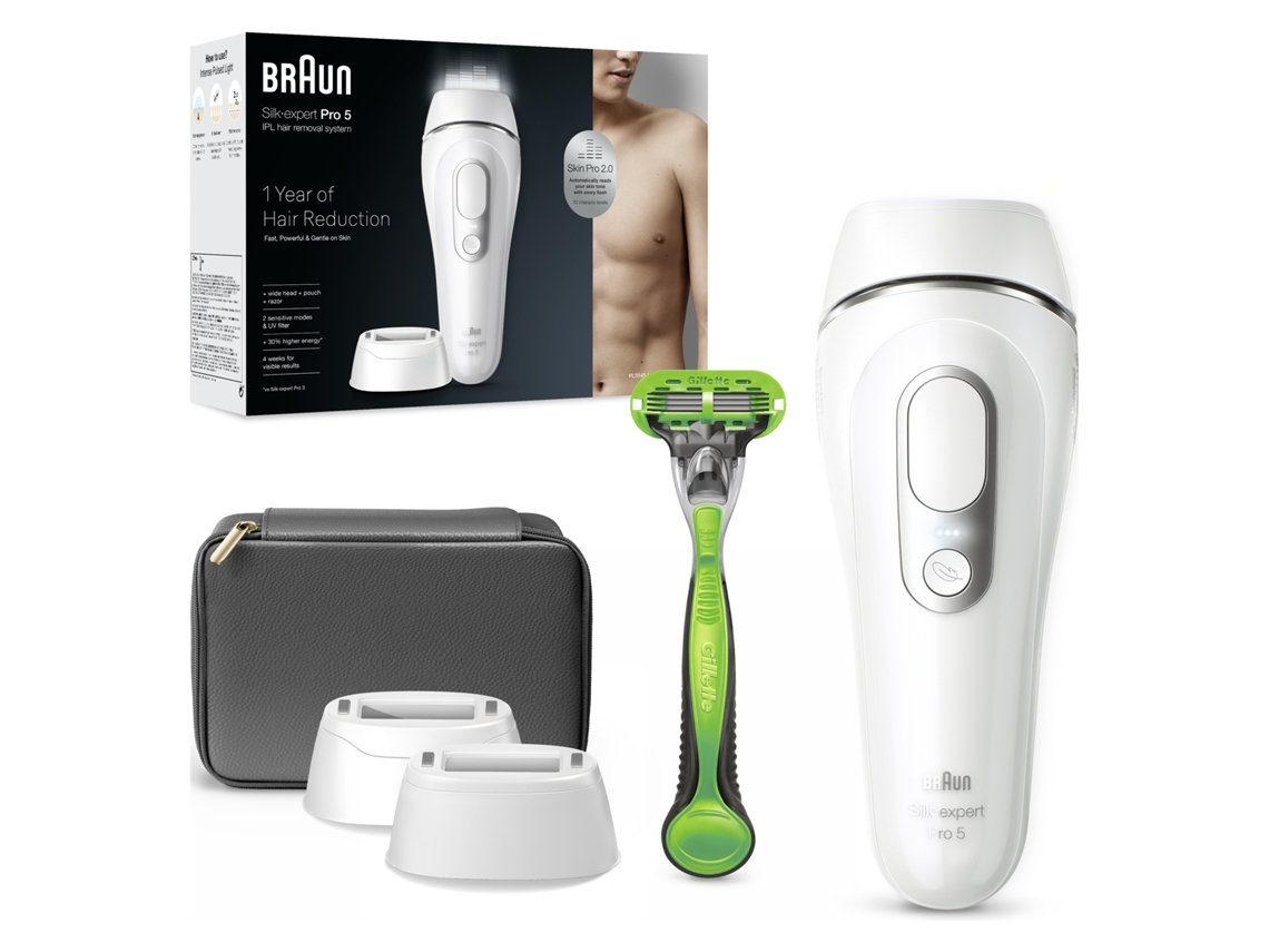 Depiladora Luz Pulsada BRAUN Silk Expert S5 Pl5145 1Un (IPL - Multi-zonas - Corriente)