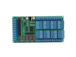 Módulo De Relé De Atraso De Timer Io43a08 8 Canais Multifuncional Com Interlock Autolock Momentâneo Bistável Placa Dc 12v