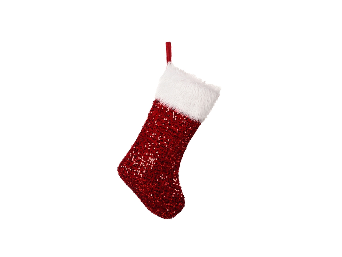 Calcetines navideños decorados con lentejuelas para un ambiente festivo