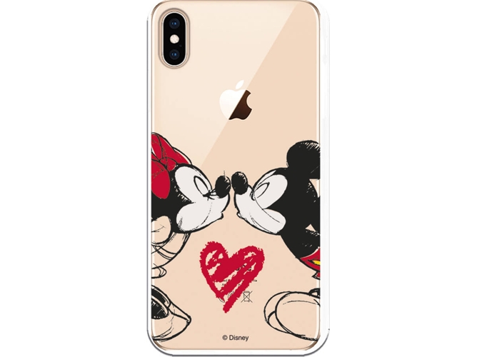Carcasa iPhone XS Max DISNEY Mickey y Minnie Beso Multicolor