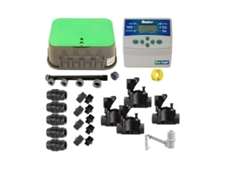 Kit Profesional Riego Automático Hunter De 4 Zonas 24v Para Tuberia 25mm
