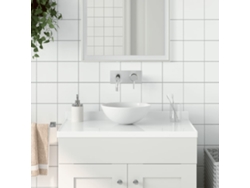Lavabo redondo de cerámica blanca mate DKD HOME DECOR