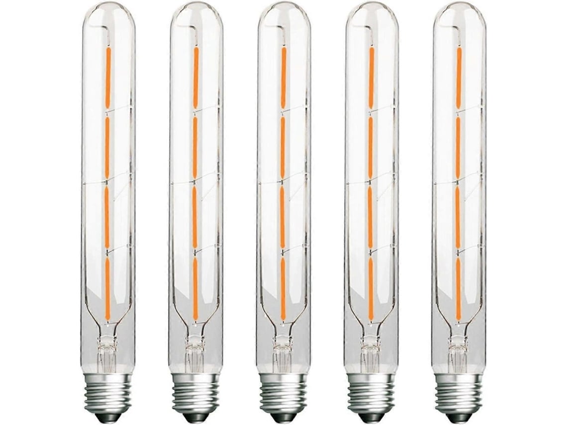 Rebe-paquete De 5 Bombillas Led Filamento Edison, 4w, Equivalente 40w, Base E27, Blanco Cálido 2700k, 400lm, Vidrio Transparente