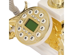 Teléfono Fijo Doméstico De Estilo Europeo Retro Nostálgico De Cerámica Arcaico Con Marcación Automática Ip, Redial Y Manos Libres