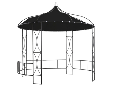 MAISON EXCLUSIVE Cenador redondo gris antracita 300x290 cm