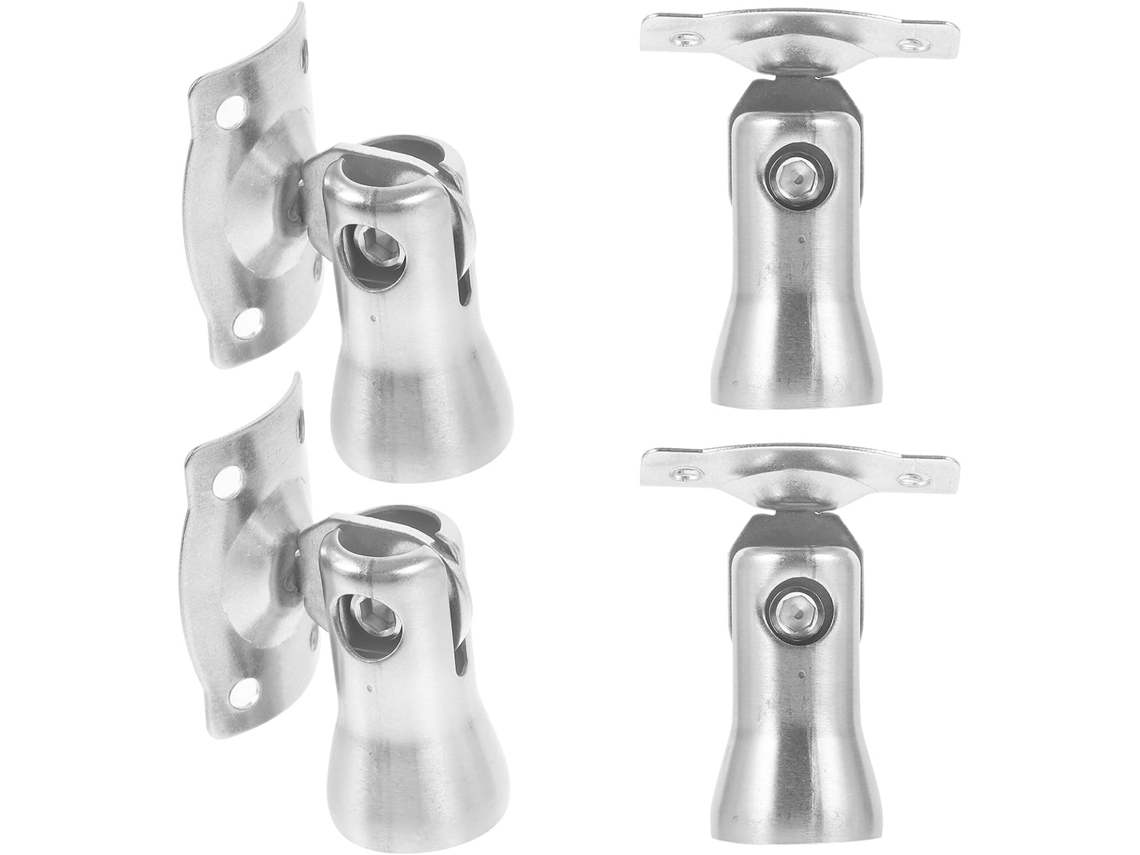 Soportes De Pasamanos De Acero Inoxidable 304 Fundido, Juego De 4 Soportes De Pasamanos Móviles, Para Uso En Interiores, Para Uso En