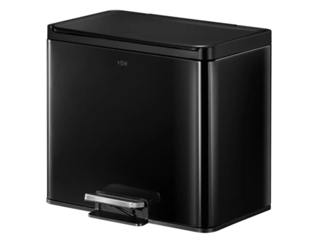 EKO Cubo de basura de pedal Essential 20+9 L negro