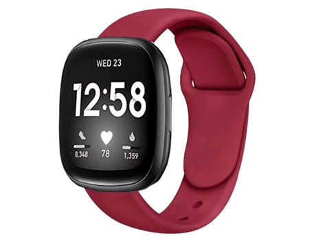 Correa Pulsera Silicona Suave para Fitbit by Google Versa 3 Vino