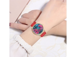 Relojes De Moda Unisex Para Homem E Mulher Cuarzo Pulseira Vermelha
