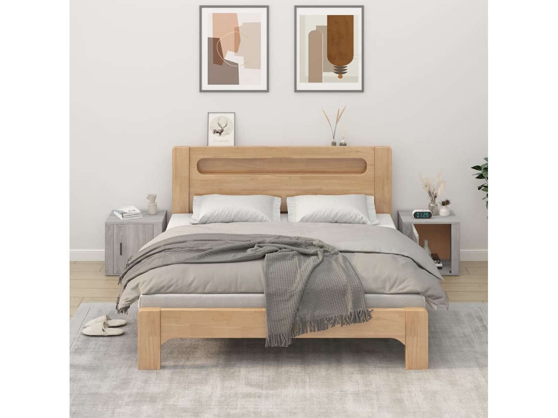 Mesitas de Noche 2 Pzs 50X39X47 Cm Sonoma Gris