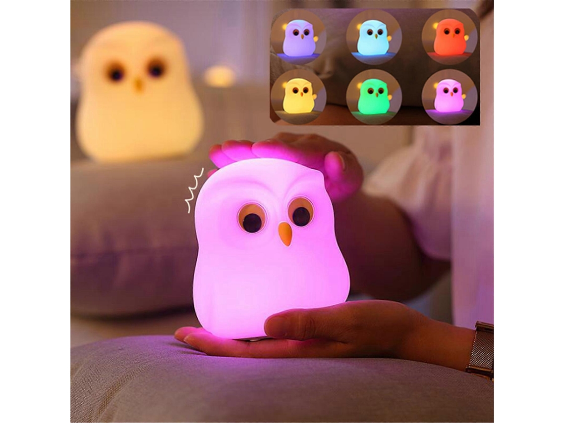 Búho de luz nocturna infantil recargable y colorido con sensor Flye240800 Rosewell