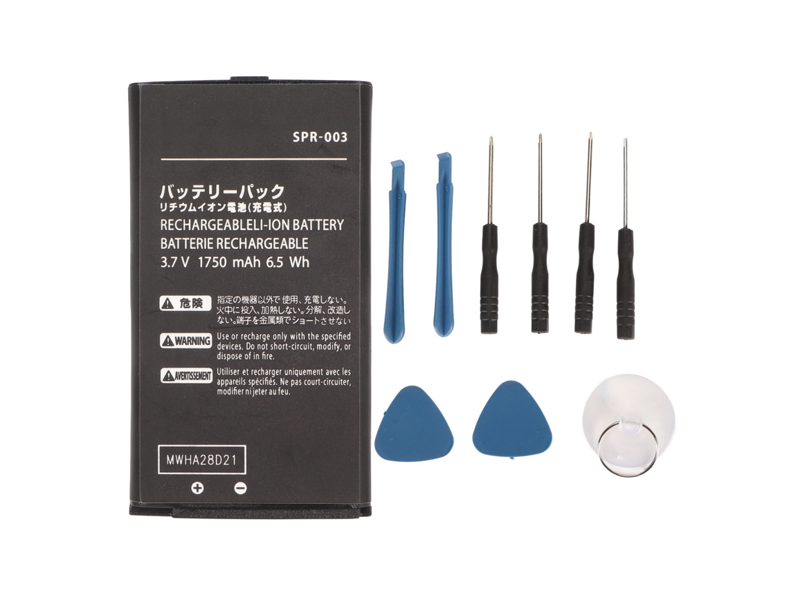 Batería De Repuesto Spr 003 De 1750 Mah Para Consola 3ds Xl Ll Con Kit De Herramientas De Reparación.