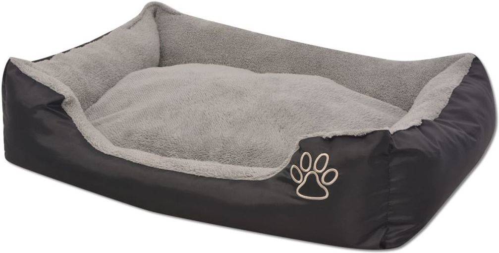 Cama para Perros VIDAXL Acolchado (Negro - Tejido - Tamaño S)