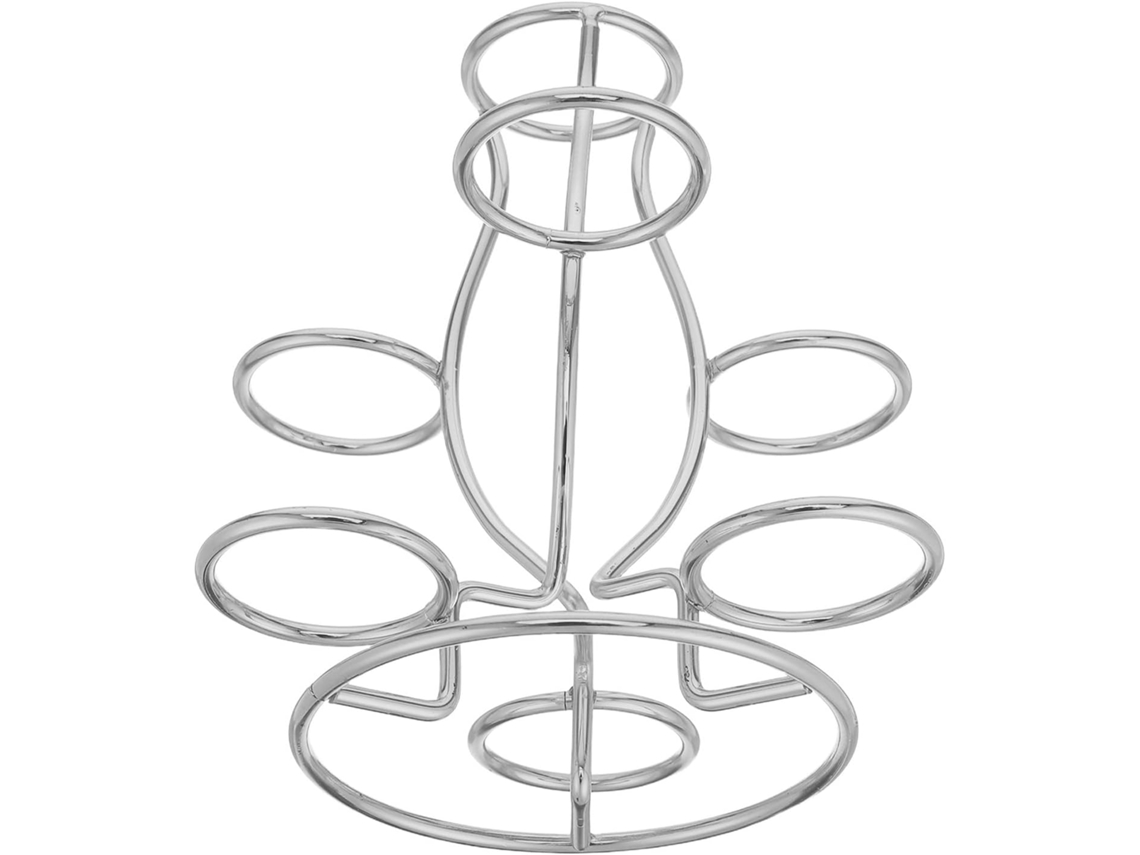 Soporte Esfera Cristal 7 Anillos Metal Bolas Piedras Globos Exhibición Interiores Base Apto