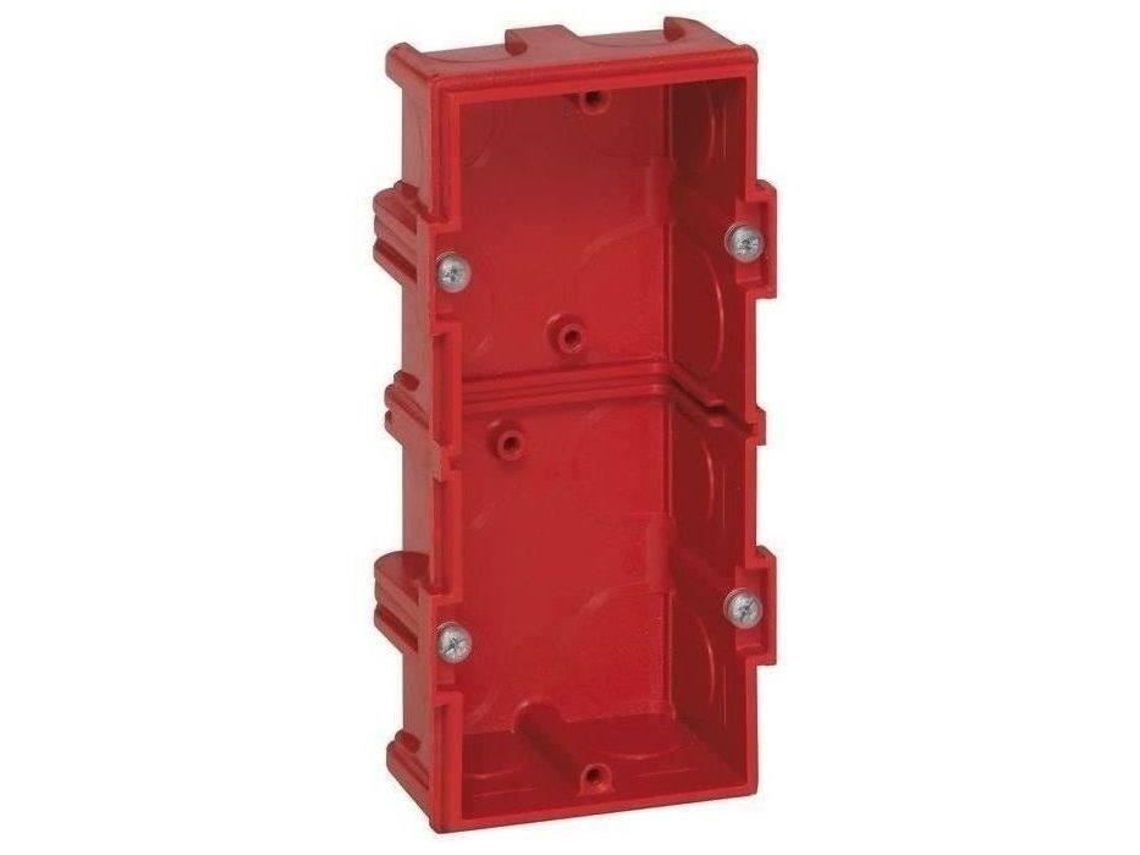 Caja De Albañilería Legrand Square Batibox 2 Poste 40 Mm Roja