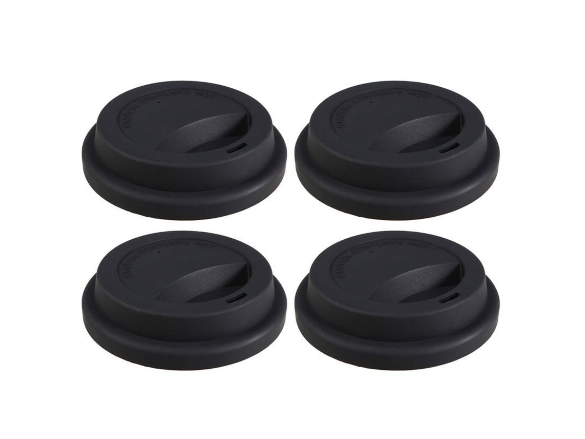 Juego de tapas de repuesto Rebe, 4 tapas de silicona reutilizables para tazas de café y vasos de viaje.