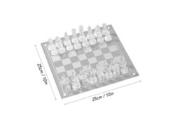 Set De Ajedrez De Vidrio Internacional Tablero 10 Pulgadas 32 Piezas Regalo Para Niños Adultos Principiantes