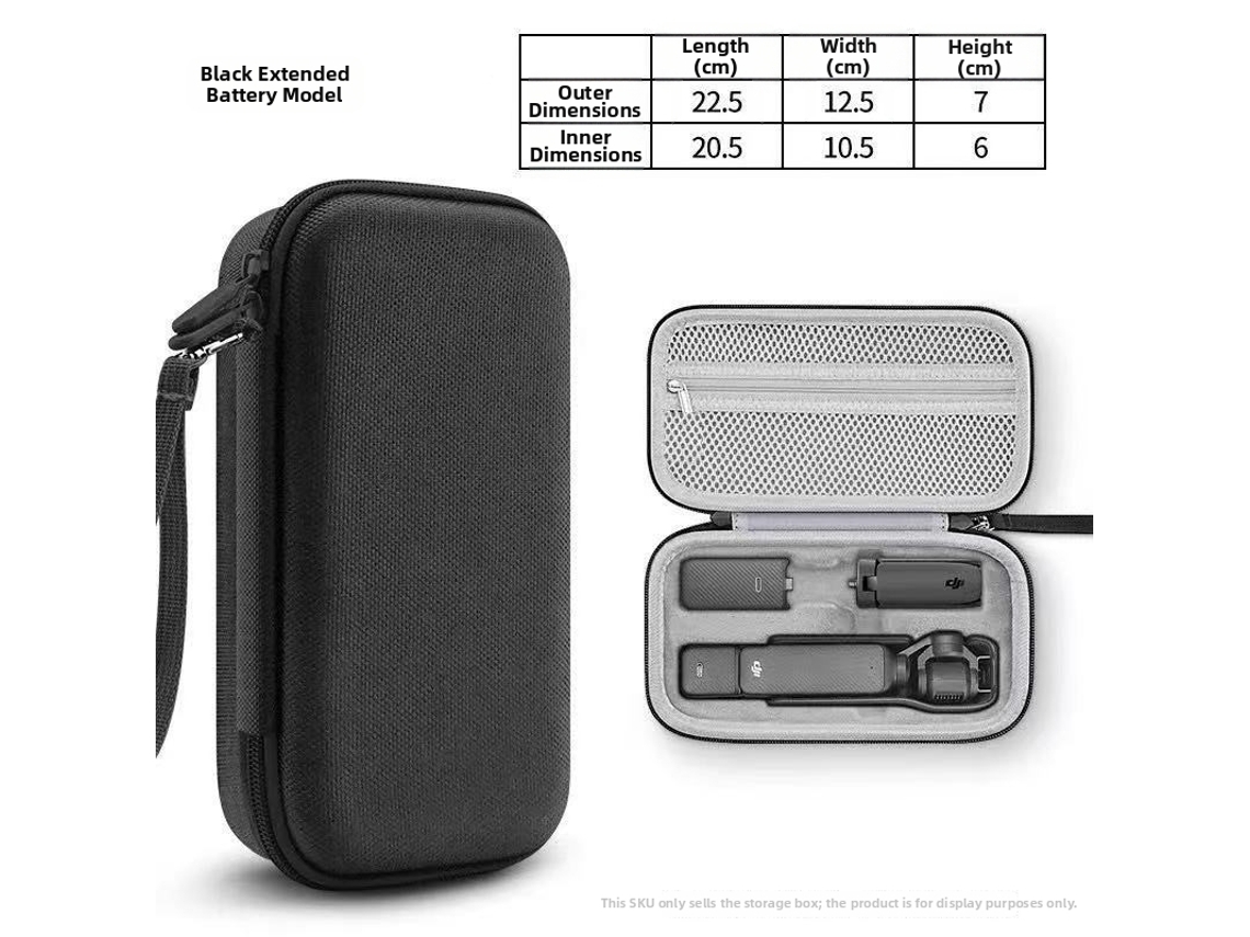 Bolsa Rígida de Eva À Prova de Choque para Dji Osmo Pocket3 HENTEN HOME Preto