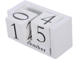 Calendario de bloques de madera, planificador de calendario
