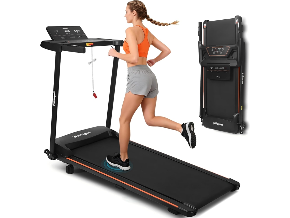 Nettlife Cinta De Correr Plegable 14km/h - Walking Pad Escritorio Con Inclinación 7% - Pantalla Led Y Sensores De Pulso - Máx 150kg