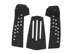 3 Pads De Tração Para Prancha De Surf Antiderrapante Eva Impermeável Acessórios Para Skimboard Preto