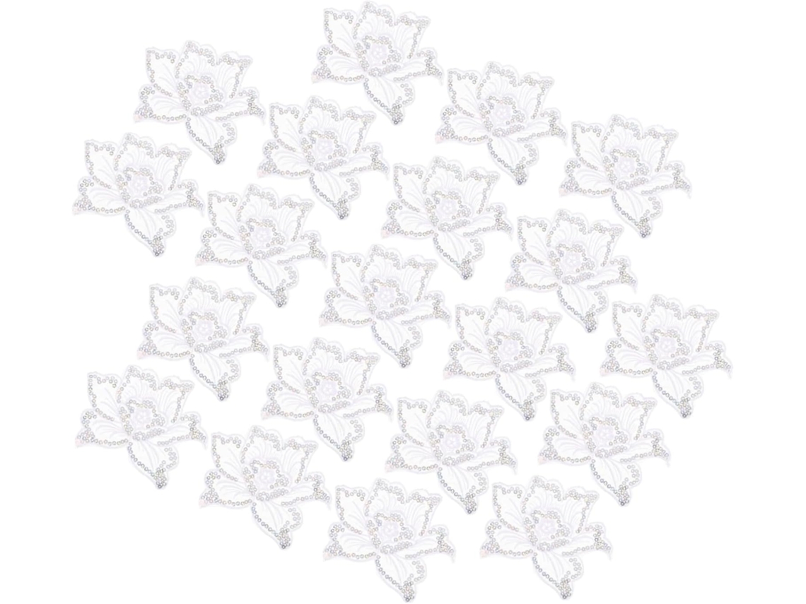 20 Parches Florales Delicados Para Coser, Bordados, Lavables, Apliques Para Ropa Y Manualidades.