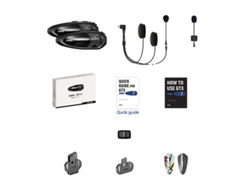 Intercomunicador para motocicleta, Bluetooth, conversación y música simultáneas, Lexin GTX 2 piezas OEM