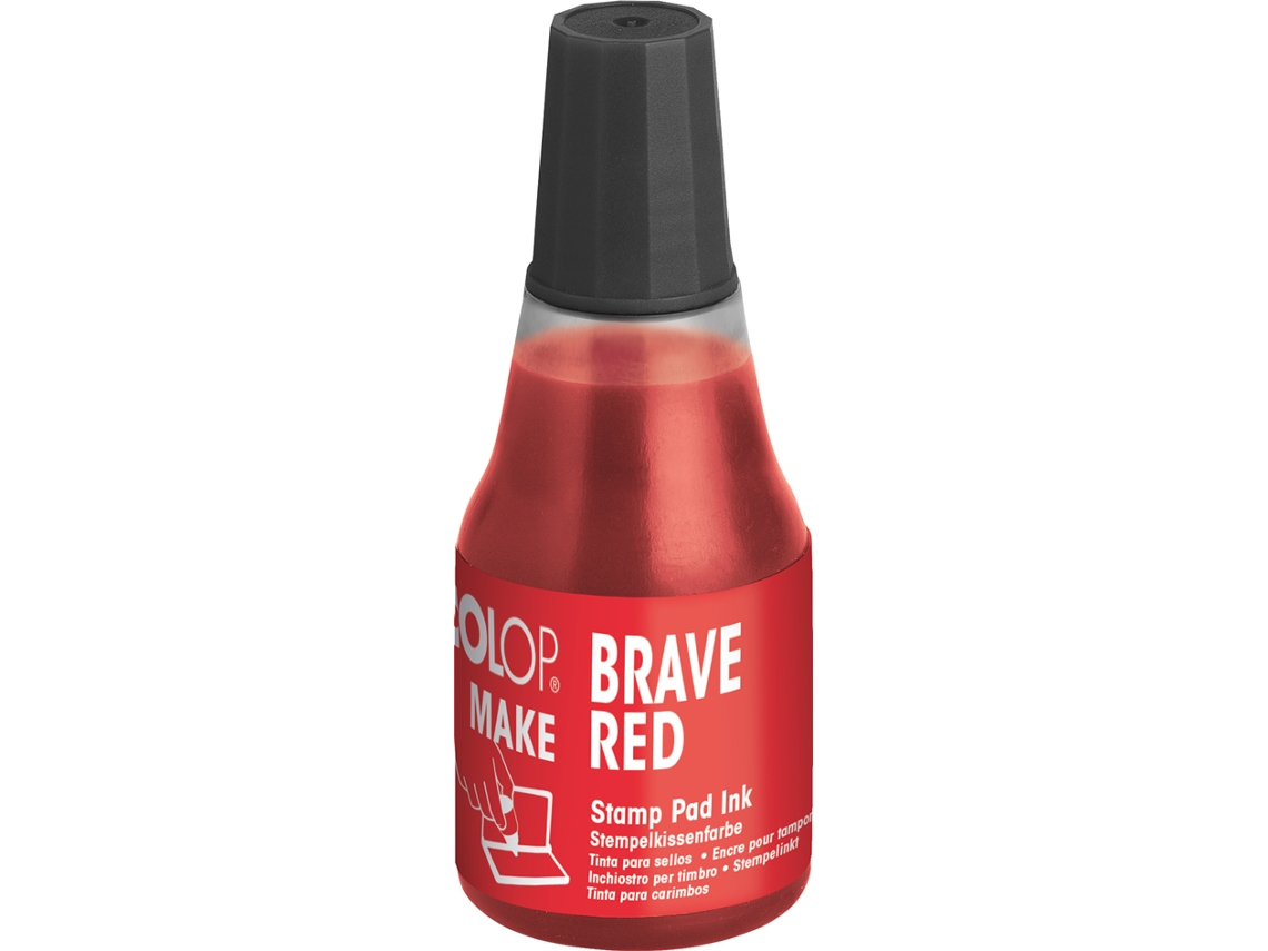 Tinta para Sello COLOP Make 25 Ml Rojo Valiente