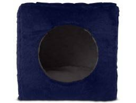 Cama para Perros y Gatos GAUTY Pelo (Negro y Azul - 40 x 40 x 40 cm)
