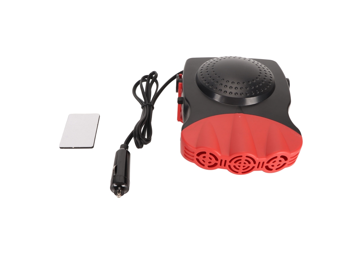 Calefactor portátil para coche con rotación de 360°, 12 V, 150 W, con soporte para encendedor de cigarrillos.