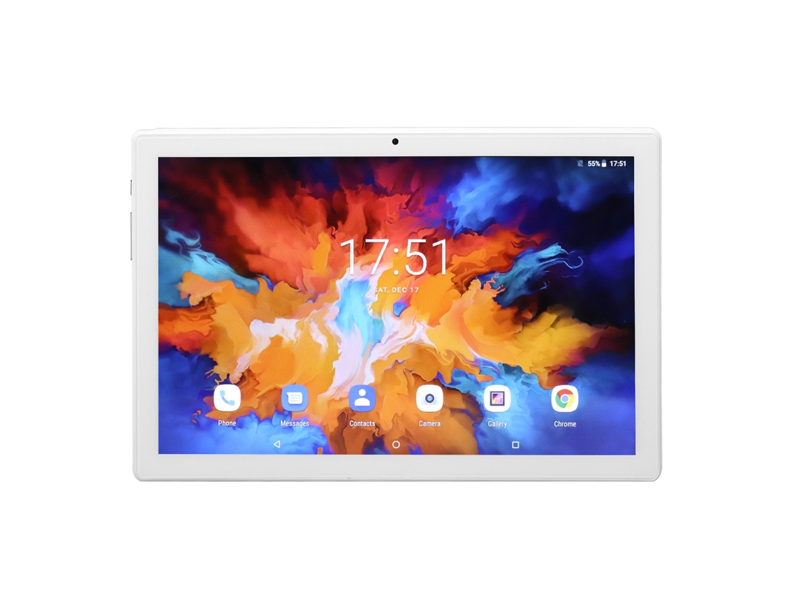 Tableta de 10.1 pulgadas 5G Wifi 6GB 128GB, Android 11, Blanca con Llamadas con Luz Dorada