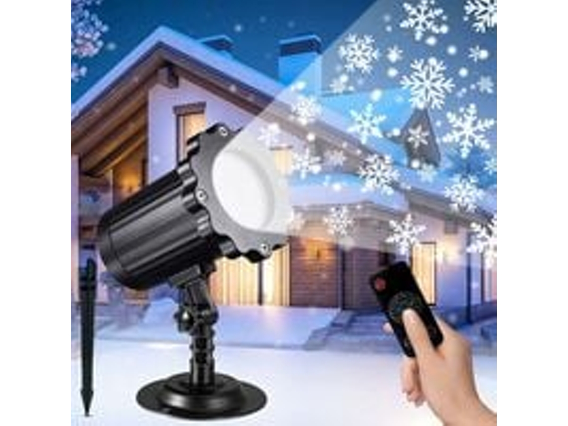 Luz de proyección de decoración navideña con copos de nieve (estándar europeo control remoto) ZMDECQNA