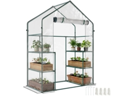 Estufa 4 Prateleiras 1 Porta Zíper 142x73x195cm Verde