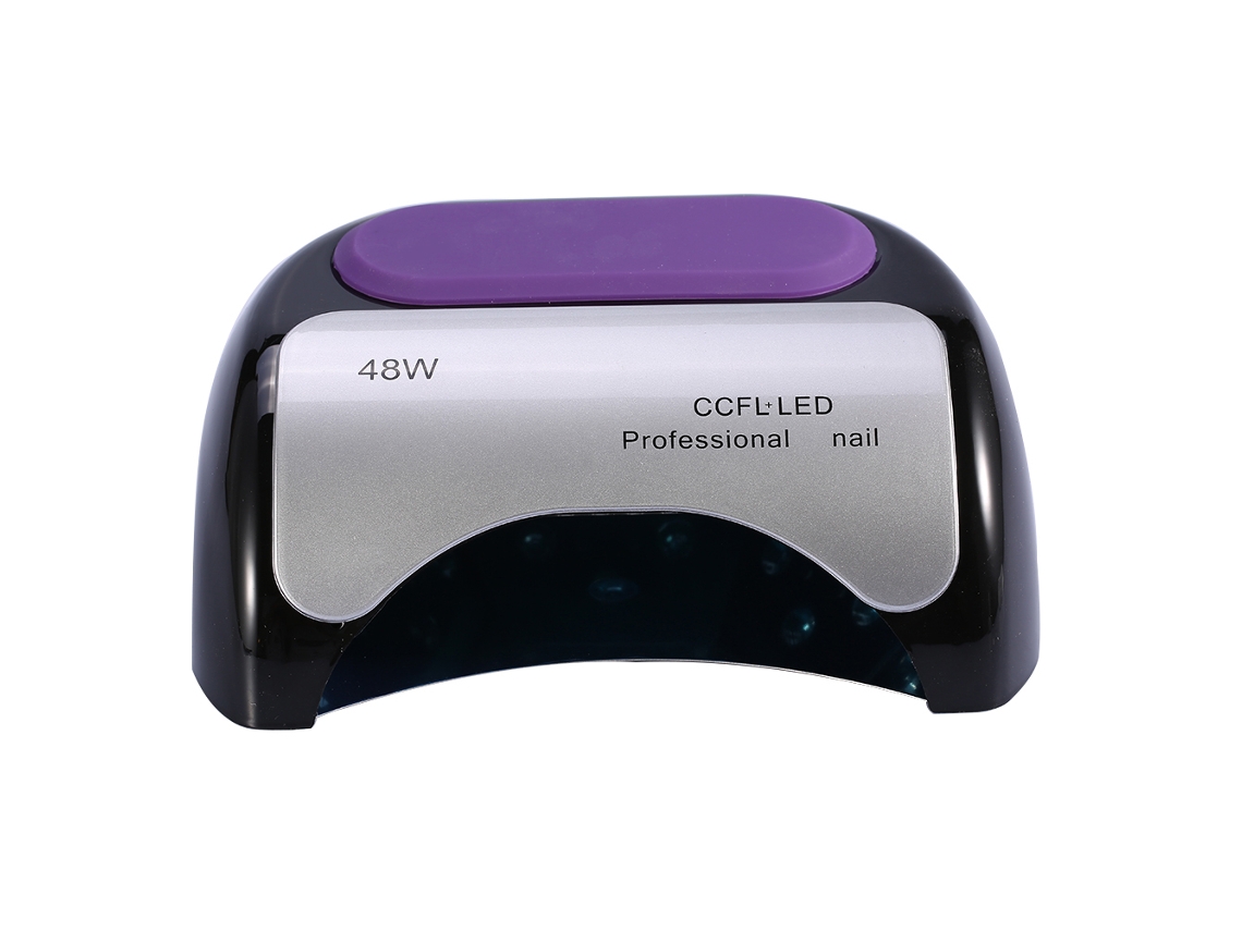 Secador automático de uñas de 48 W con lámpara UV LED para el secado de esmaltes de uñas en gel, manicura y pedicura - Negro