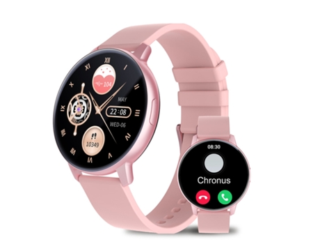 Smartwatch BISBISOUS S48T Bluetooth Monitor de Frecuencia Cardíaca Presión Arterial 1,43 Pulgadas AMOLED Rosa
